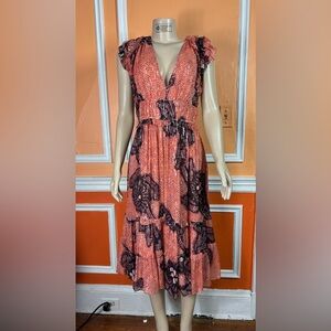 ULLA JOHNSON
Akira Flared Dress In Red